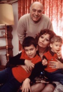 Sophia Loren with her sons Carlo Ponti Jr (conductor) and Eduardo Pont