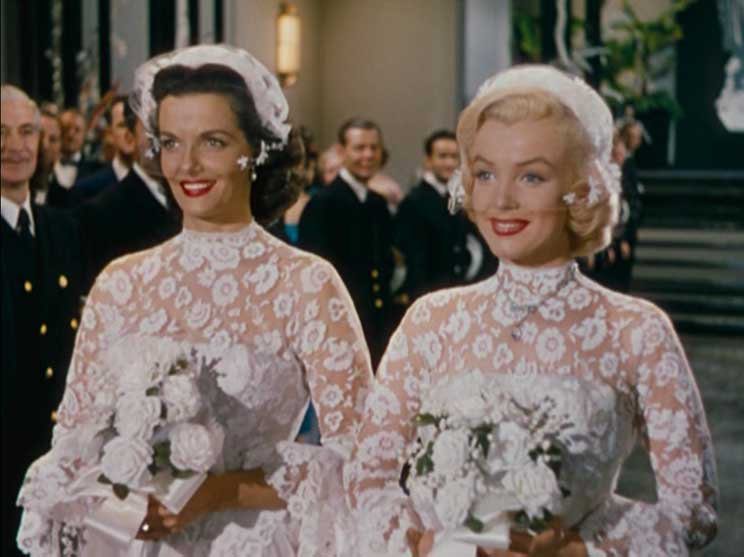 Marilyn Monroe e Jane Russell em Os Homens Preferem as Loiras