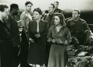 Tallulah Bankhead, William Bendix, Hume Cronyn, Mary Anderson, John Hodiak, Henry Hull, Canada Lee, and Walter Slezak in Lifeboat (1944)